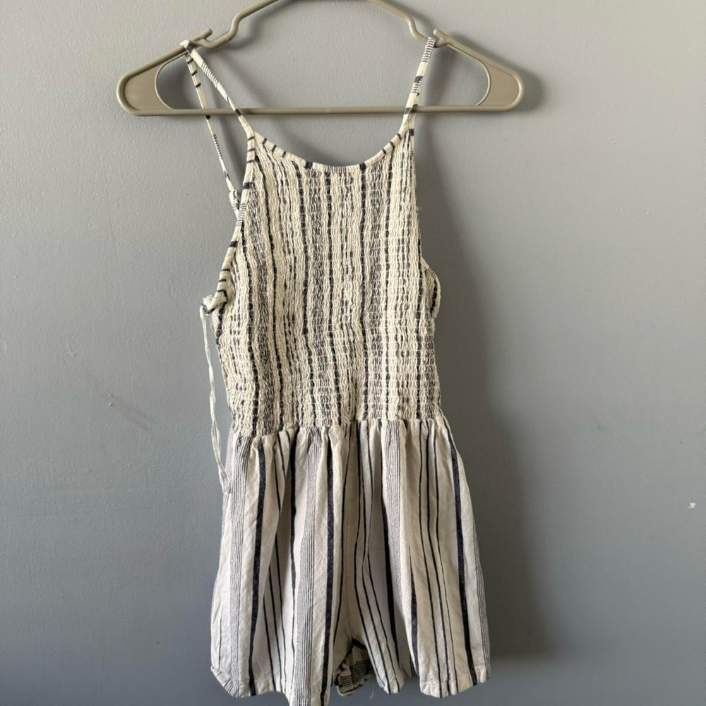 Striped Sleeveless Romper